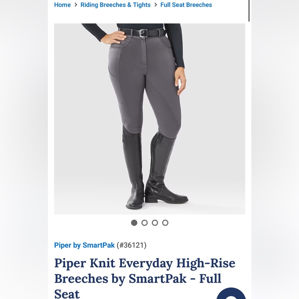 SmartPak Women's Gray Full Seat Breeches
